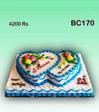 Twin Heart Birthday cake 
