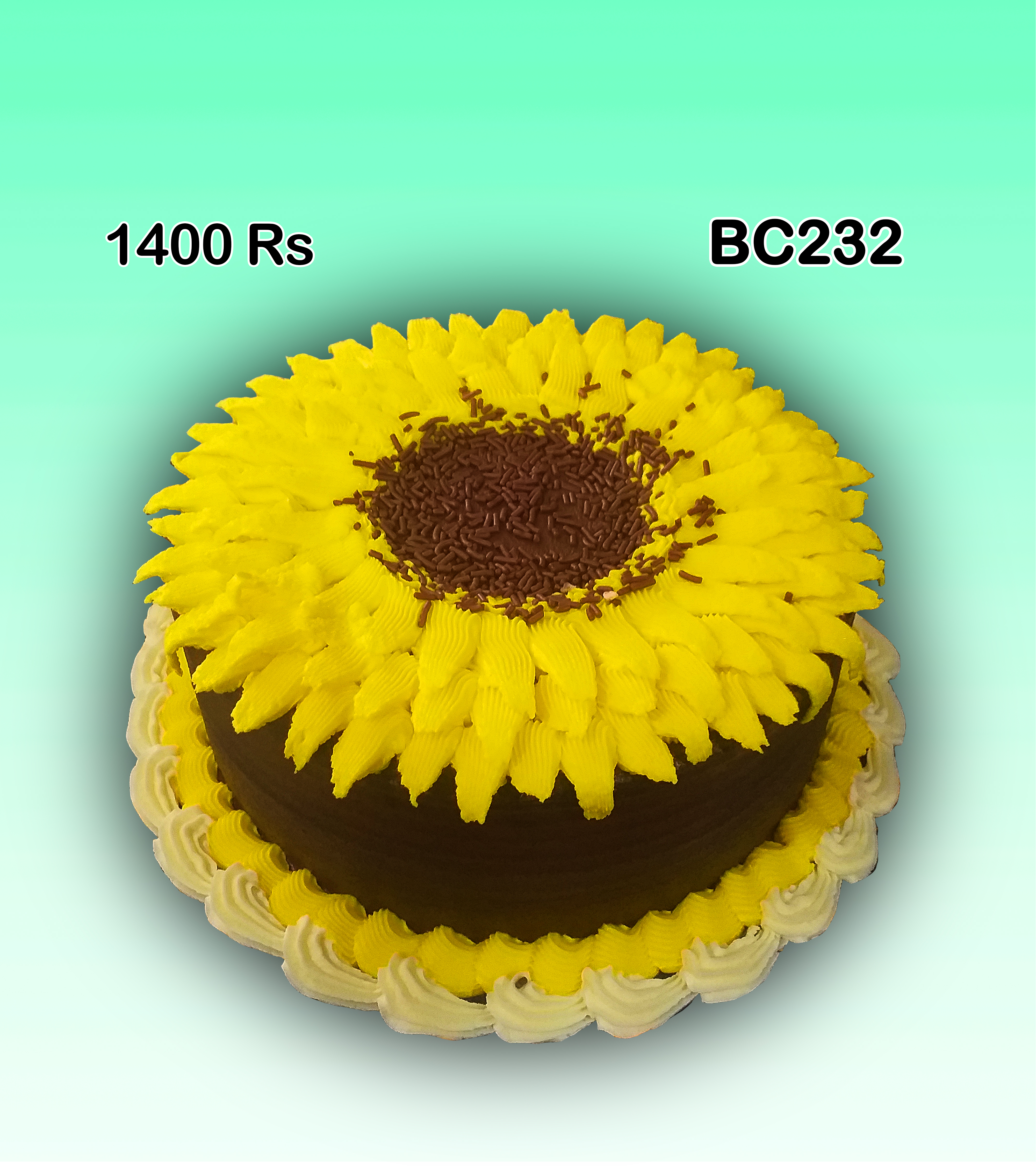 Sun flower Birthday cake 