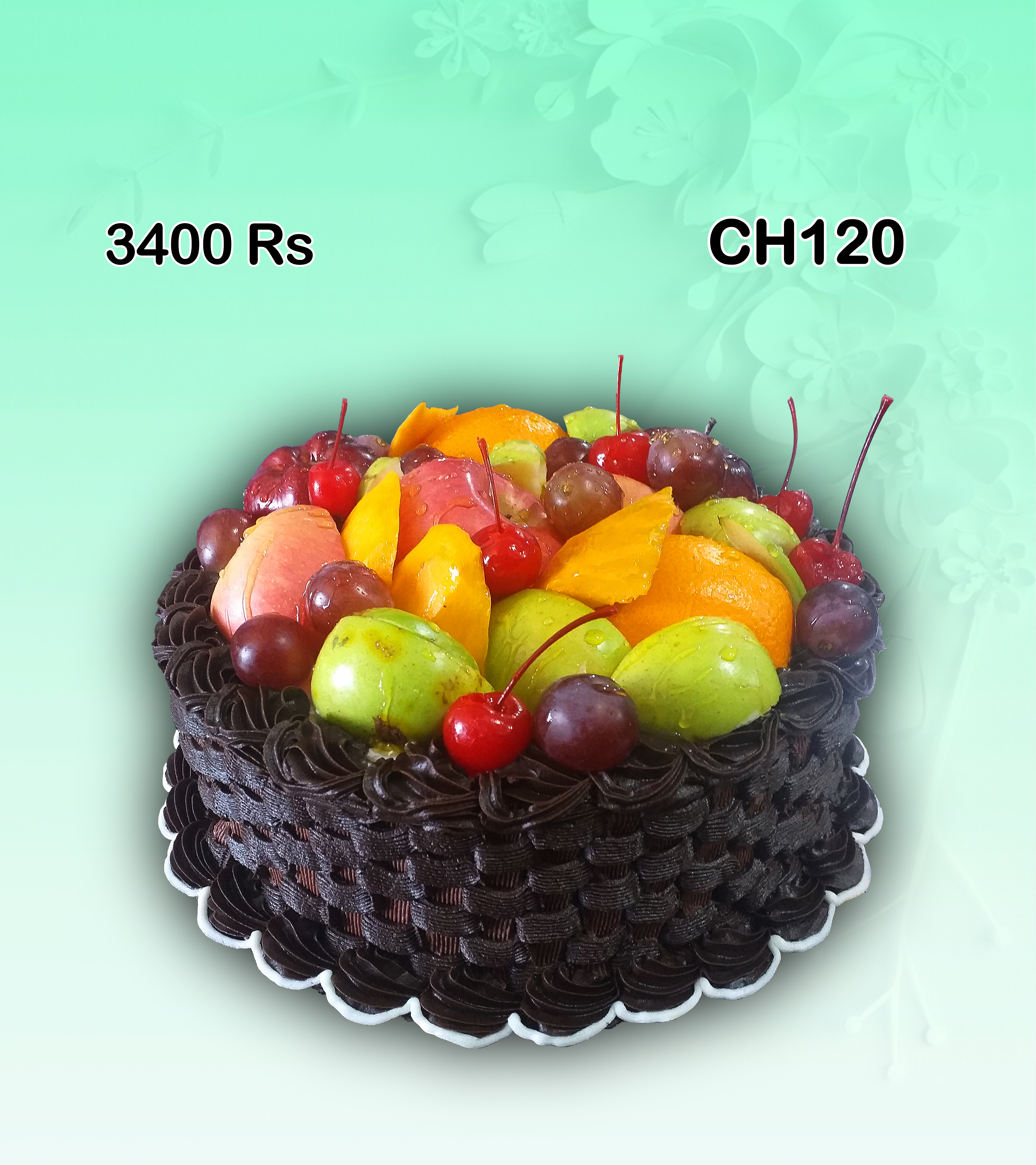 Chocolate fruits cake
