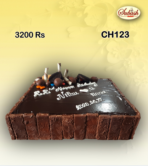 Chocolate Square Cake - Regular Cakes India - Gift My Emotions