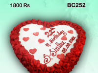 Heart shape Anniversary Cake