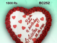 Heart shape Anniversary Cake
