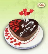 Heart shape Anniversary Cake