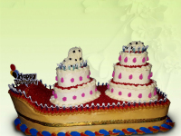 Boat Shape Birthday Cake 